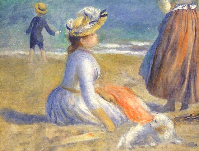 Detail of Figures on the Beach by Renoir in the Metropolitan Museum of Art, January 2008