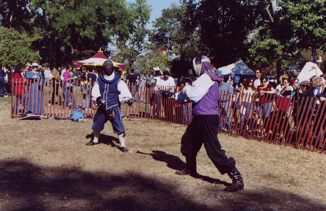 Alec & Alexandre Fencing at the Fort Tryon Park Medieval Festival, Oct. 2005