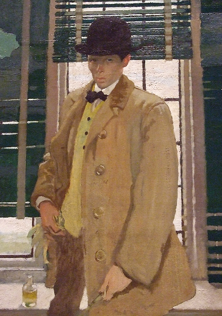 Detail of the Self-Portrait by William Orpen in the Metropolitan Museum of Art, August 2010
