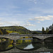 BESANCON:  Reflet du pont St Pierre dans le Doubs.