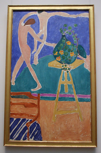 Nasturtiums with the Painting "Dance" by Matisse in the Metropolitan Museum of Art, May 2009