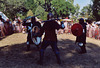 Puppy Fighting Aaron and Mael Eoin at the Fort Tryon Park Medieval Festival, Oct. 2005