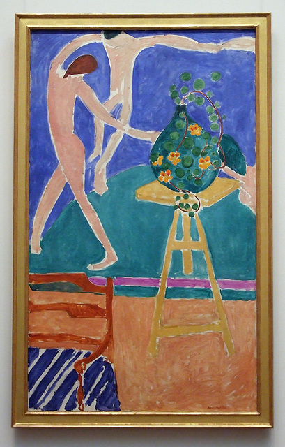 Nasturtiums with the Painting "Dance" by Matisse in the Metropolitan Museum of Art, May 2010