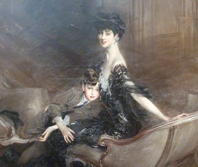 Detail of Consuelo Vanderbilt and Her Son by Boldini in the Metropolitan Museum of Art, May 2010