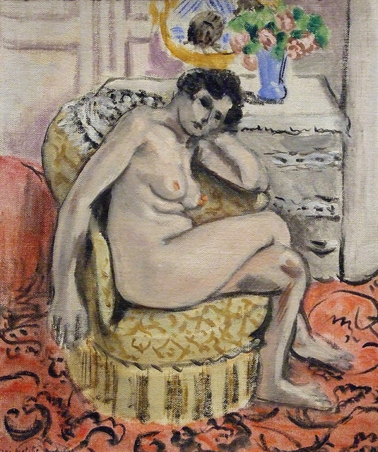 Detail of Nude in an Armchair by Matisse in the Metropolitan Museum of Art, January 2008