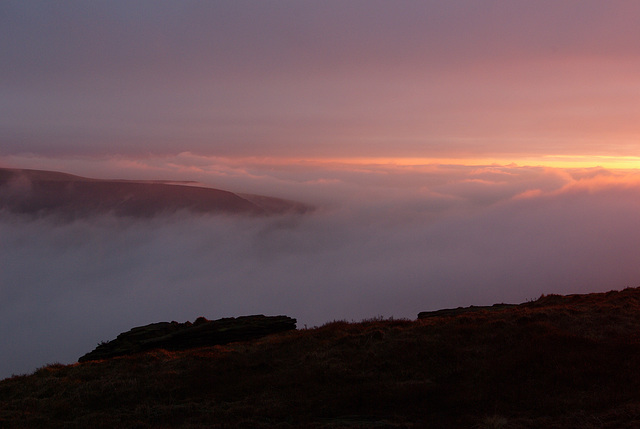 Towards Manchester and the setting sun