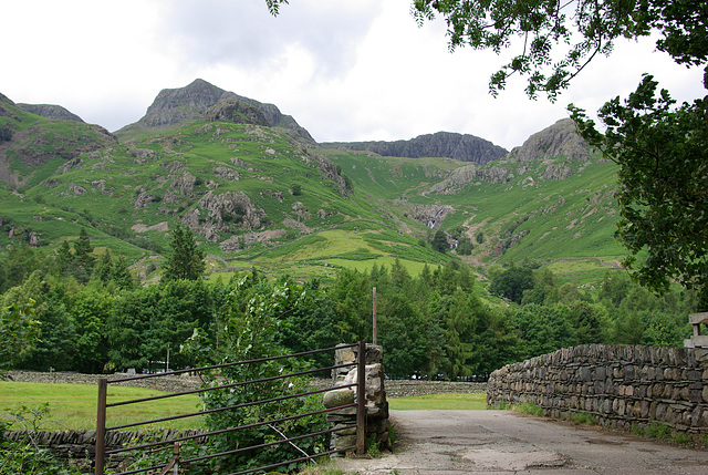 the Pikes from across the valley bottom