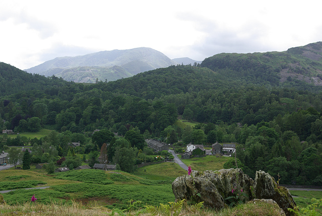 Elterwater Village - Wetherlam beyond