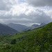 Going up - Bowfell appears as silhouette