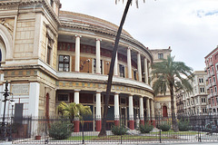 Detail of the Teatro Politeama in Palermo, 2005