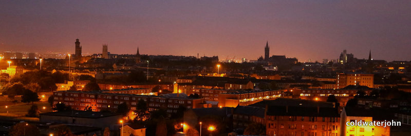 Glasgow City Skyline, pre-dawn