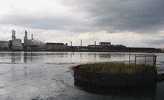 Essar Steel Algoma (with decorative round grass planter)