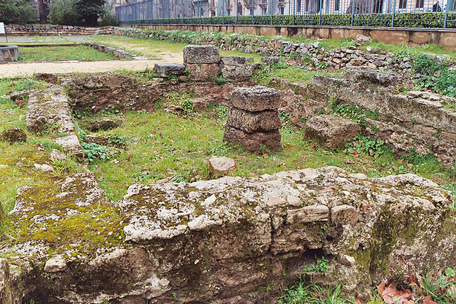 Remains of a Roman House in the Villa Bonnano Park in Palermo, March 2005