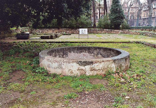 Remains of a Cistern in a Roman House in the Villa Bonnano Park in Palermo, March 2005