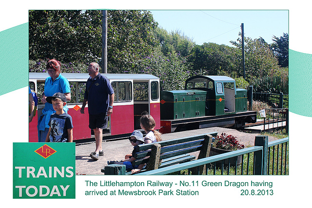 Littlehampton Railway - Green Dragon at Mewsbrook Park Station - 20.8.2013