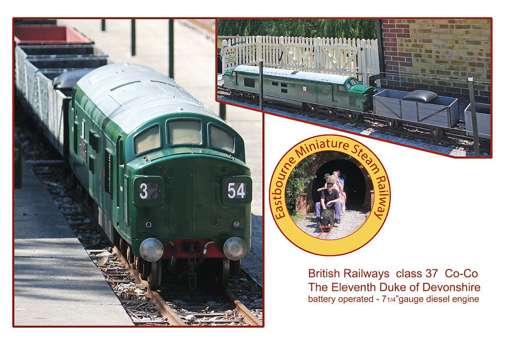 Eastbourne Miniature Steam Railway BR class 37  1 8 2013