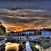 BESANCON: Couché du soleil sur le quai de Strasbourg.