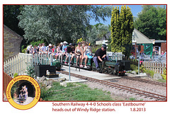 Eastbourne Miniature Steam Railway Southern  440  914 Eastbourne at Windy Ridge station 1 8 2013