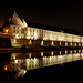 BESANCON: Le quai Vauban de nuit.