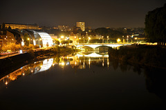 BESANCON: Le quai Bugnet depuis le pont Charles De Gaulle.