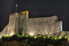 BESANCON:La Citadelle, la tour de roi de nuit.