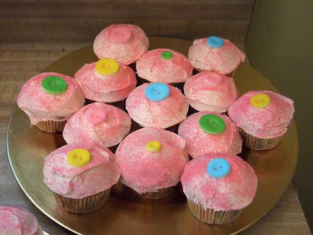 Button Cupcakes at Jolie's Welcome Home Party, October 2010