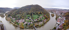 BESANCON: Vue du fort de Chaudane depuis la citadelle.