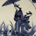 Detail of a Plate with a Design of Ladies with a Parasol in the Metropolitan Museum of Art, September 2010