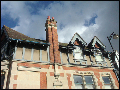 upward view from a bus window