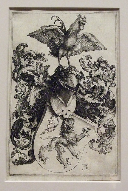 Coat of Arms with Cock by Durer in the Metropolitan Museum of Art, March 2009