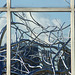 Reflection of Maelstrom by Roxy Paine on the Roof Garden of the Metropolitan Museum of Art, June 2009