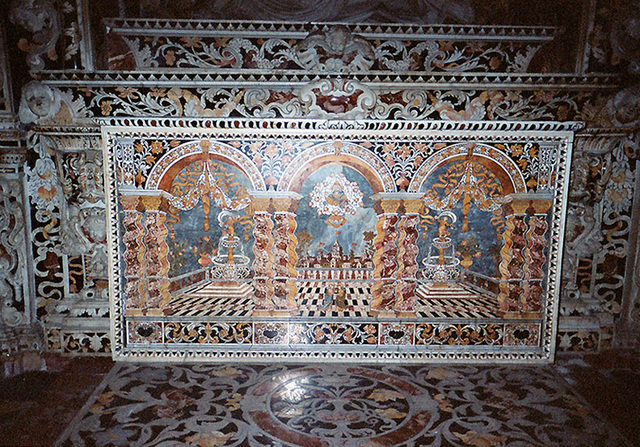 Inlaid Marble Altar in the Treasury inside the Cathredral of Monreale, March 2005