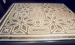 Black and White Geometric Mosaic in the Palazzo Massimo alle Terme Museum in Rome, Dec. 2003