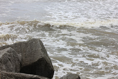 Sea Wall Rocks in  Laguna Bay