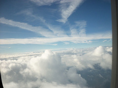 The awe inspiring view over the clouds