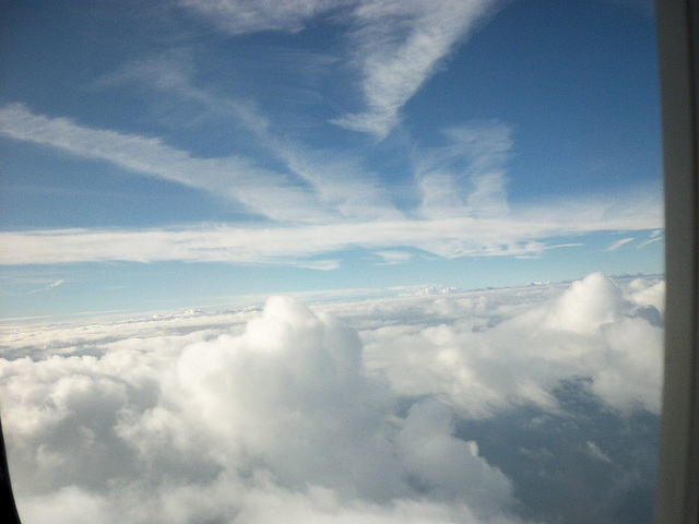 The awe inspiring view over the clouds