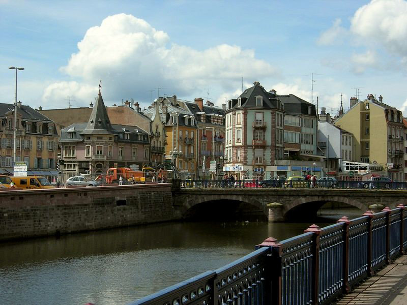 Belfort: Le pont Carnot, la place Corbis.