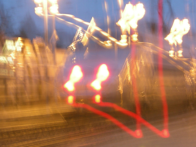 Effet sur une longue pose à la gare Viotte de Besançon.