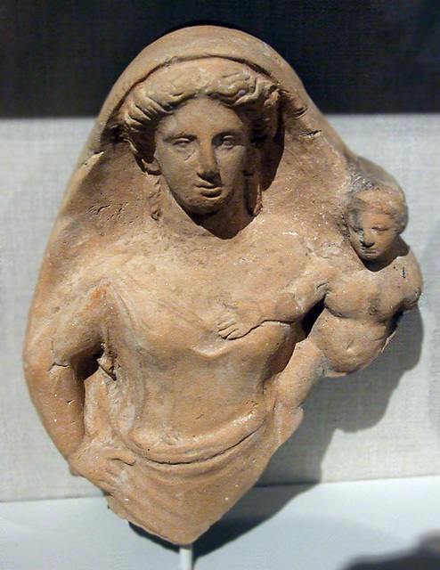 Fragment of a Terracotta Relief of a Woman and Child in the Metropolitan Museum of Art, February 2011