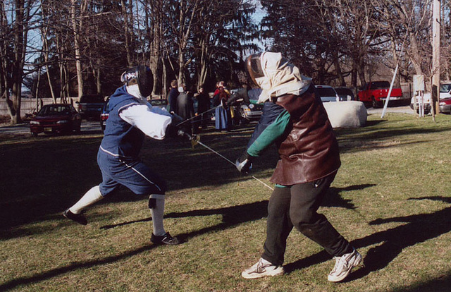 Fencing at Celtiberian Silliness, March 2006