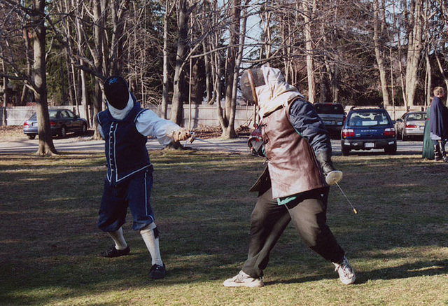 Fencing at Celtiberian Silliness, March 2006