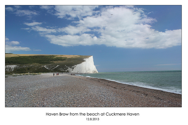 Haven Brow from the beach - Cuckmere Haven - 12.8.2013