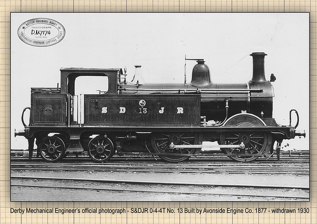 S&DJR 0-4-4T No 13 Avonside 1877 to 1930