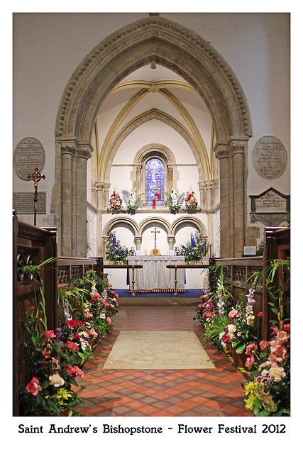 Chancel & Sanctuary in Saint Andrew's Bishopstone - Flower Festival 2012