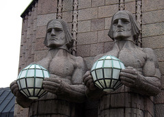 Telamons on the Central Train Station in Helsinki, April 2013