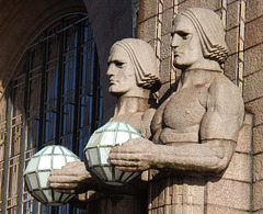 Telamons on the Central Train Station in Helsinki, April 2013