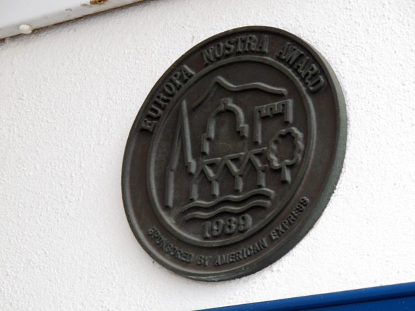 Europa Nostra Award plaque