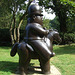 Man on Horseback by Botero in the Nassau County Museum of Art, September 2009