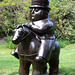 Man on Horseback by Botero in the Nassau County Museum of Art, September 2009