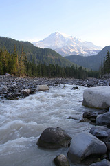 Mount Rainier and the Nisqually River.